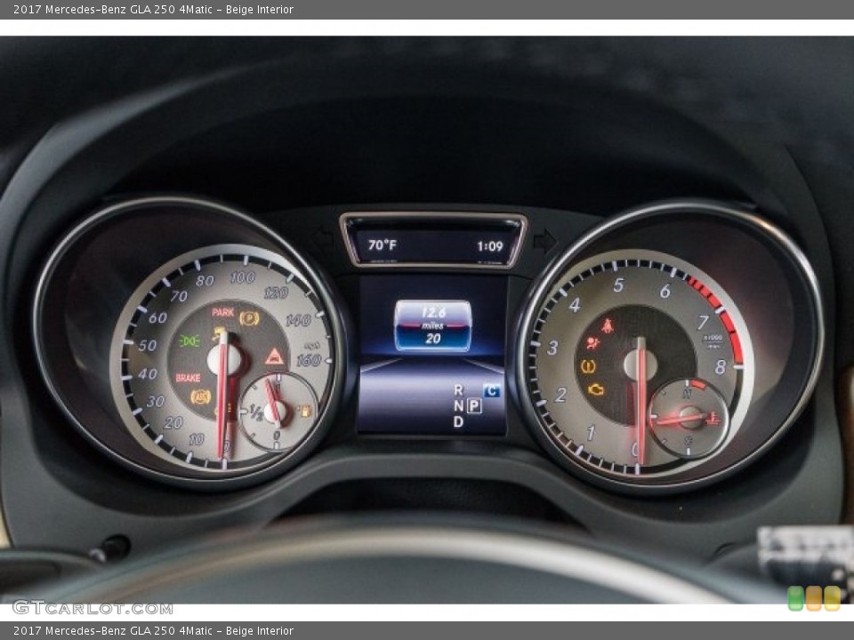 Beige Interior Gauges for the 2017 Mercedes-Benz GLA 250 4Matic #119565072