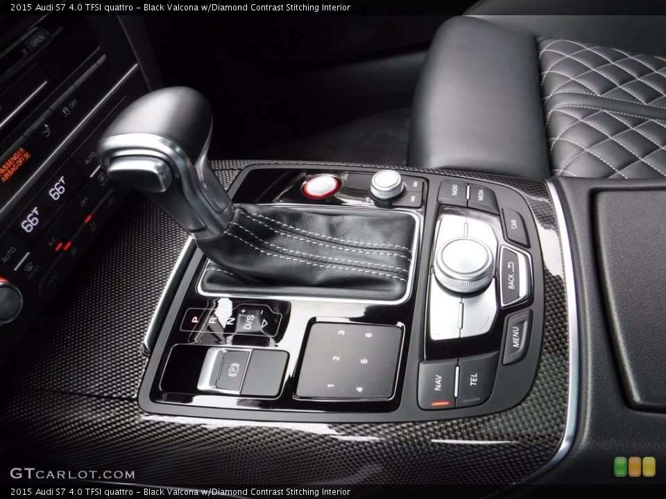 Black Valcona w/Diamond Contrast Stitching Interior Transmission for the 2015 Audi S7 4.0 TFSI quattro #119570298