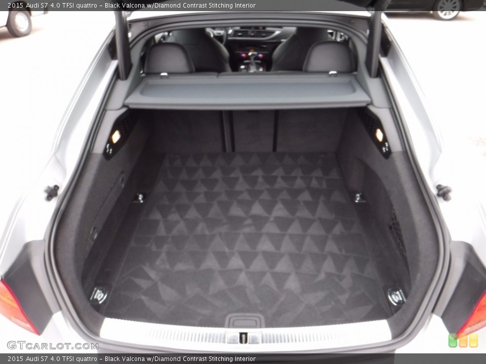 Black Valcona w/Diamond Contrast Stitching Interior Trunk for the 2015 Audi S7 4.0 TFSI quattro #119570487