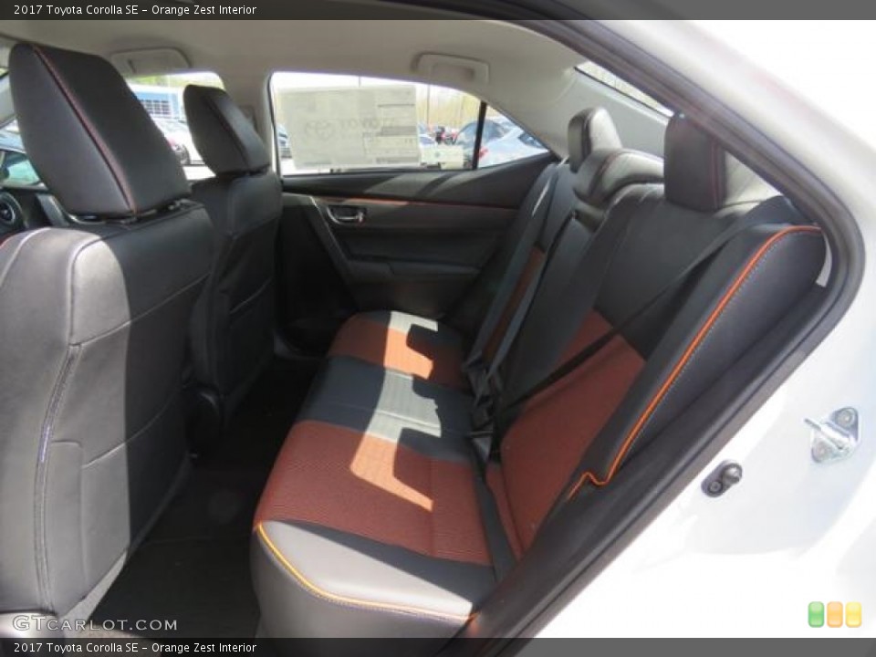 Orange Zest Interior Rear Seat for the 2017 Toyota Corolla SE #119572913