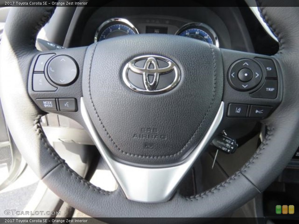 Orange Zest Interior Steering Wheel for the 2017 Toyota Corolla SE #119572986