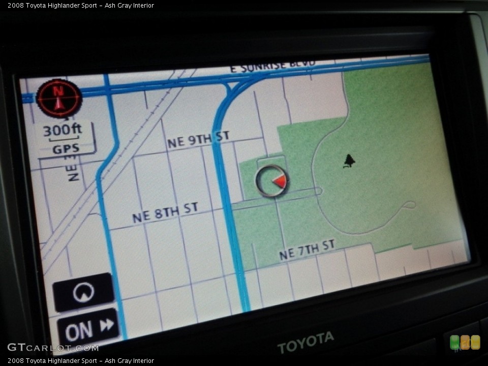 Ash Gray Interior Navigation for the 2008 Toyota Highlander Sport #119579928