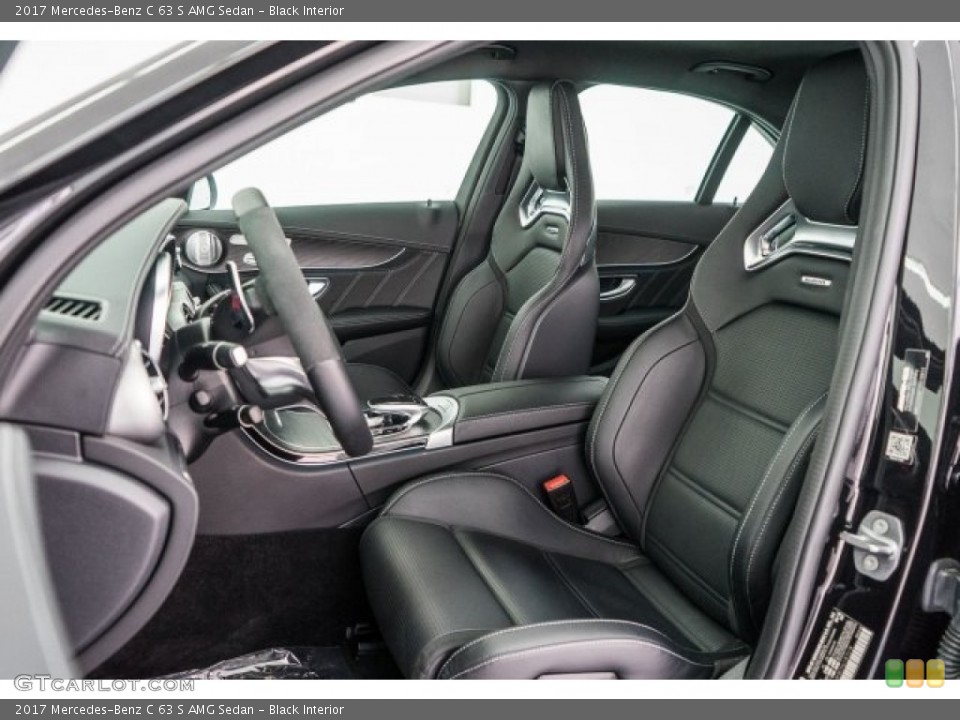 Black Interior Front Seat for the 2017 Mercedes-Benz C 63 S AMG Sedan #119580585