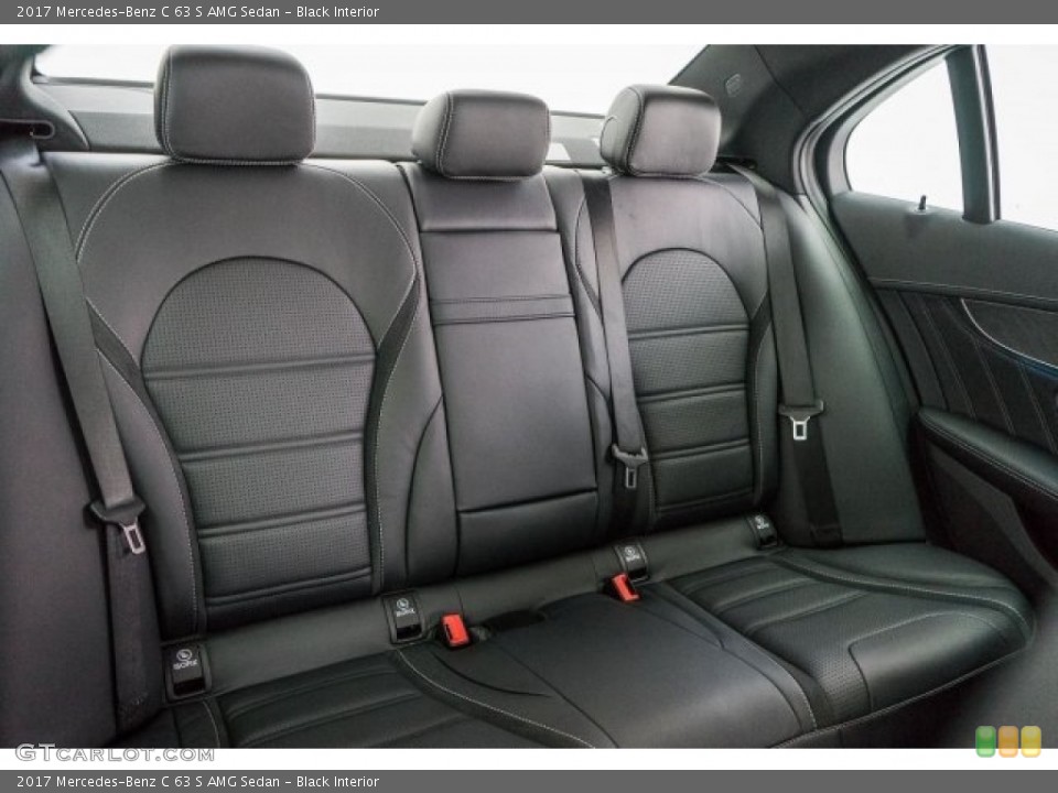 Black Interior Rear Seat for the 2017 Mercedes-Benz C 63 S AMG Sedan #119580747