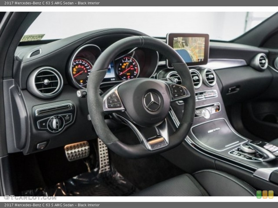 Black Interior Steering Wheel for the 2017 Mercedes-Benz C 63 S AMG Sedan #119580855