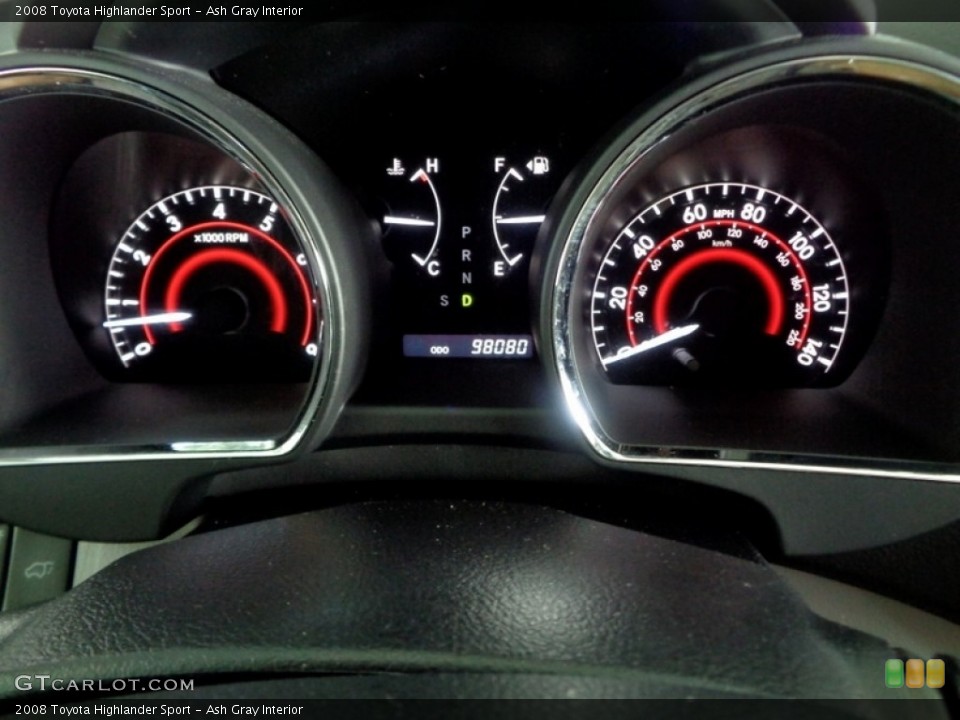Ash Gray Interior Gauges for the 2008 Toyota Highlander Sport #119580999