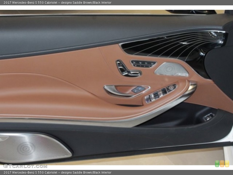 designo Saddle Brown/Black Interior Door Panel for the 2017 Mercedes-Benz S 550 Cabriolet #119582832