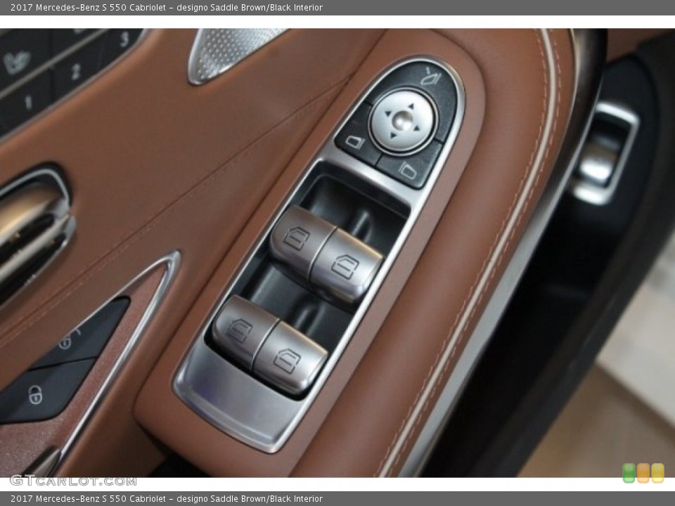 designo Saddle Brown/Black Interior Controls for the 2017 Mercedes-Benz S 550 Cabriolet #119582873