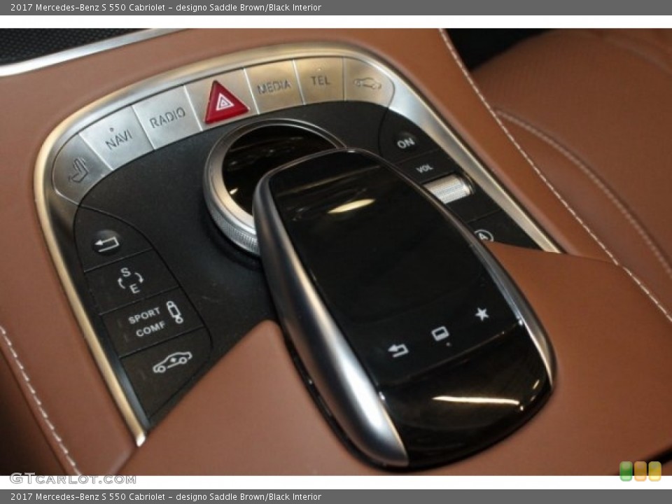 designo Saddle Brown/Black Interior Controls for the 2017 Mercedes-Benz S 550 Cabriolet #119583108
