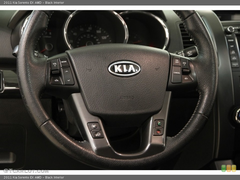 Black Interior Steering Wheel for the 2011 Kia Sorento EX AWD #119584116