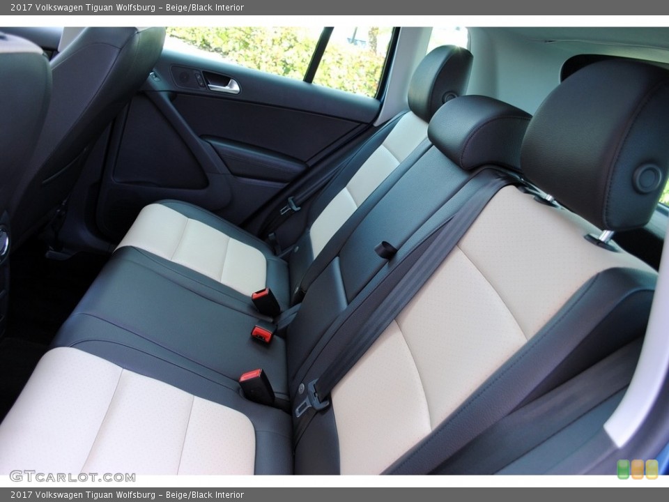 Beige/Black Interior Rear Seat for the 2017 Volkswagen Tiguan Wolfsburg #119585973