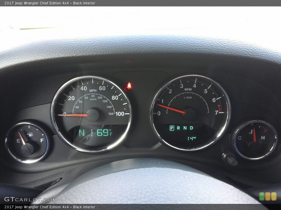 Black Interior Gauges for the 2017 Jeep Wrangler Chief Edition 4x4 #119589543