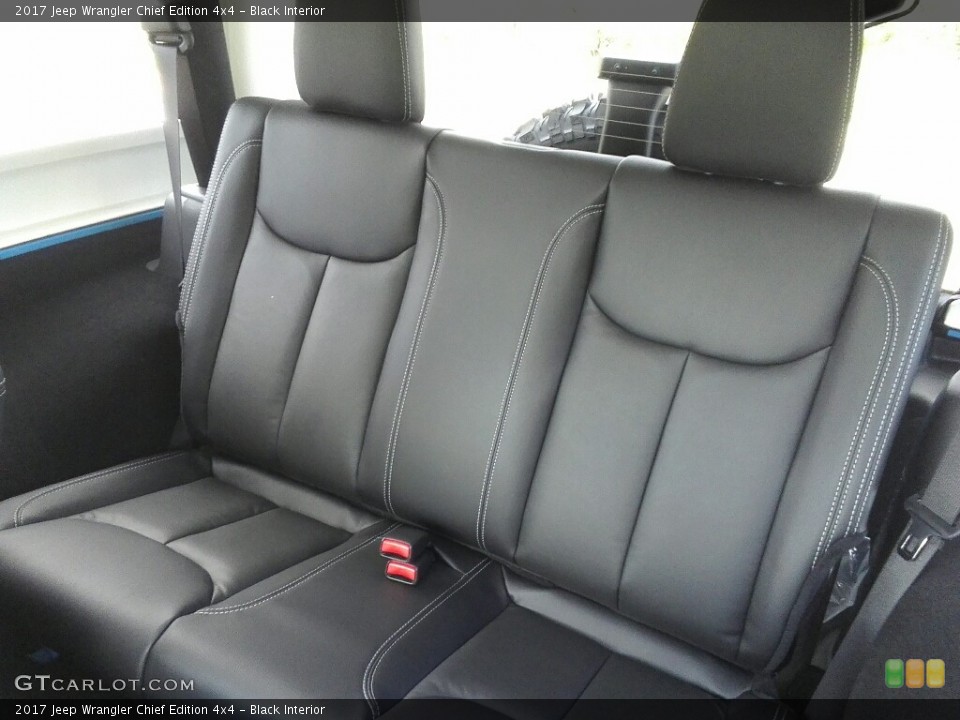 Black Interior Rear Seat for the 2017 Jeep Wrangler Chief Edition 4x4 #119589735