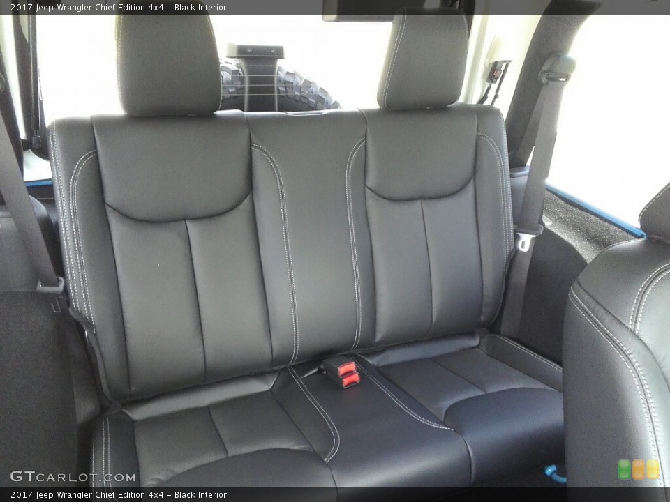 Black Interior Rear Seat for the 2017 Jeep Wrangler Chief Edition 4x4 #119589771