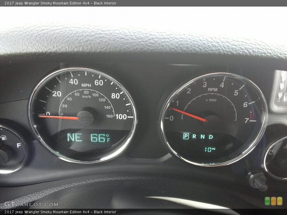 Black Interior Gauges for the 2017 Jeep Wrangler Smoky Mountain Edition 4x4 #119591925