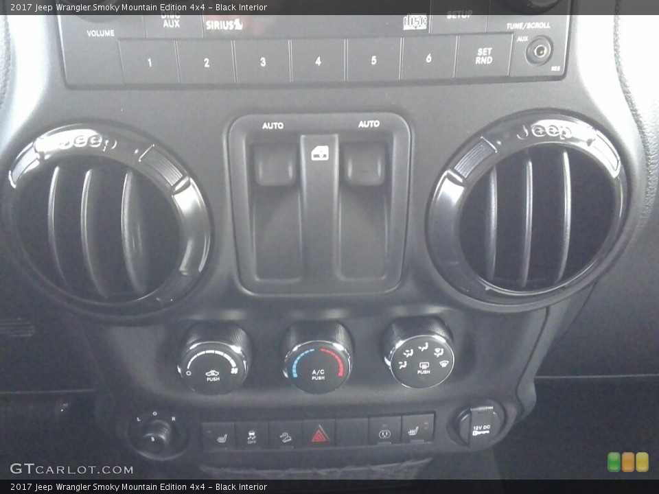 Black Interior Controls for the 2017 Jeep Wrangler Smoky Mountain Edition 4x4 #119591973