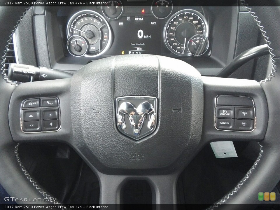 Black Interior Steering Wheel for the 2017 Ram 2500 Power Wagon Crew Cab 4x4 #119592783
