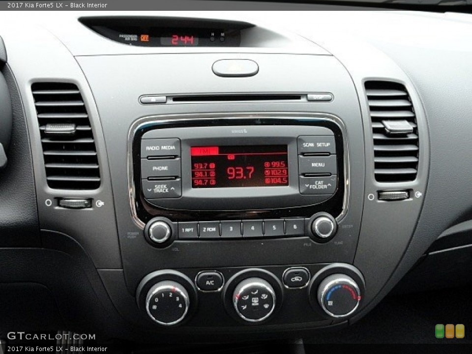 Black Interior Controls for the 2017 Kia Forte5 LX #119593377