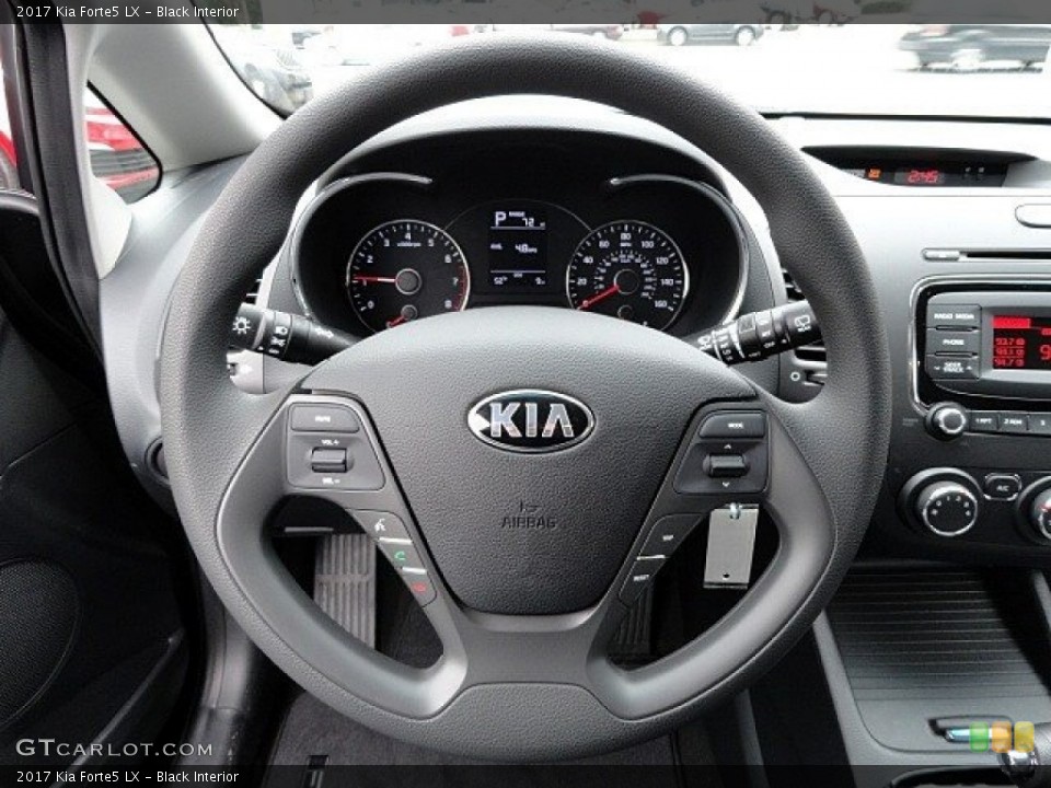 Black Interior Steering Wheel for the 2017 Kia Forte5 LX #119593401