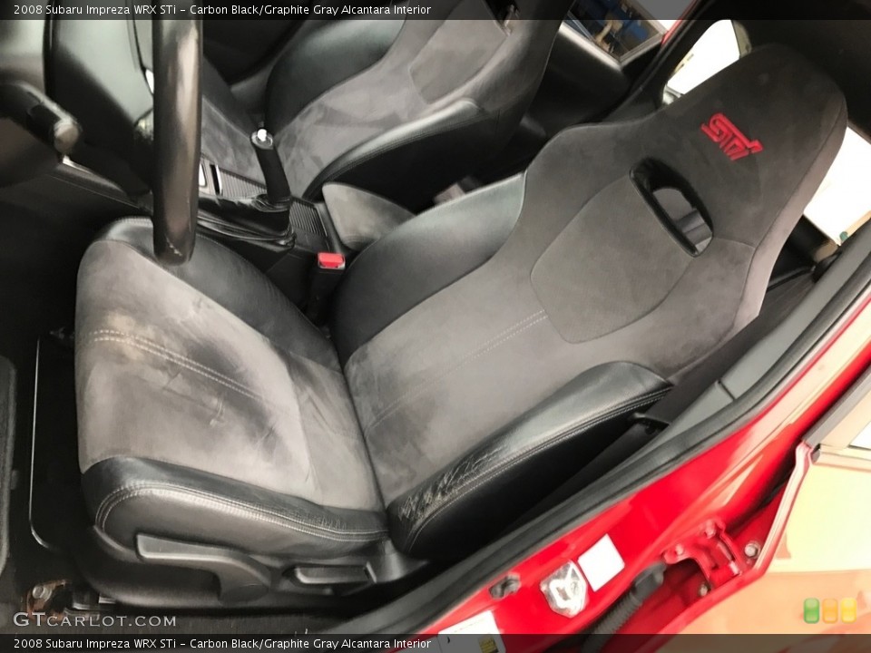 Carbon Black/Graphite Gray Alcantara Interior Front Seat for the 2008 Subaru Impreza WRX STi #119606268