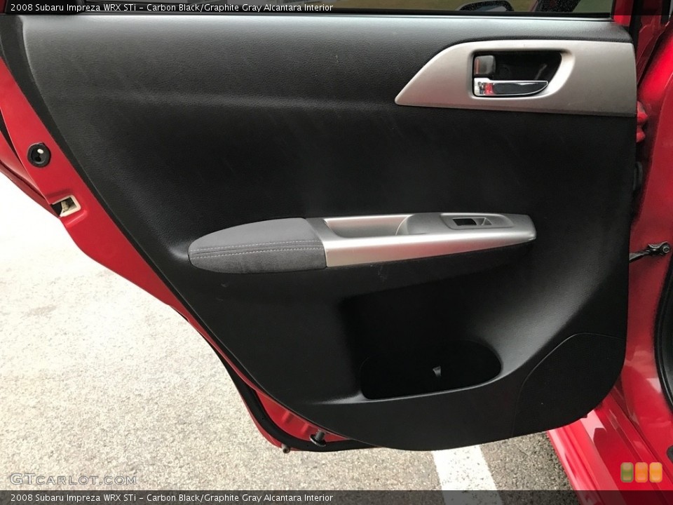Carbon Black/Graphite Gray Alcantara Interior Door Panel for the 2008 Subaru Impreza WRX STi #119607054