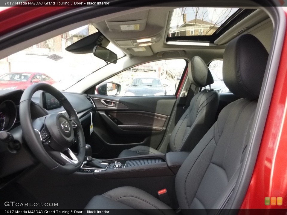 Black Interior Front Seat for the 2017 Mazda MAZDA3 Grand Touring 5 Door #119610597