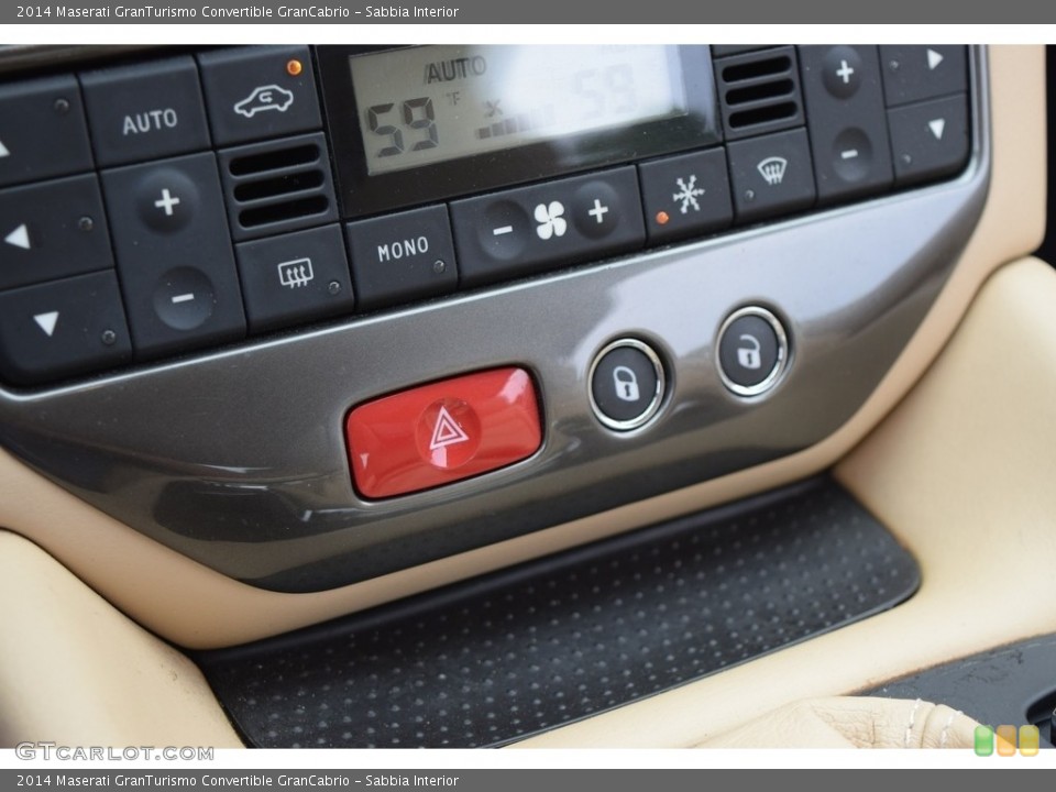 Sabbia Interior Controls for the 2014 Maserati GranTurismo Convertible GranCabrio #119616200