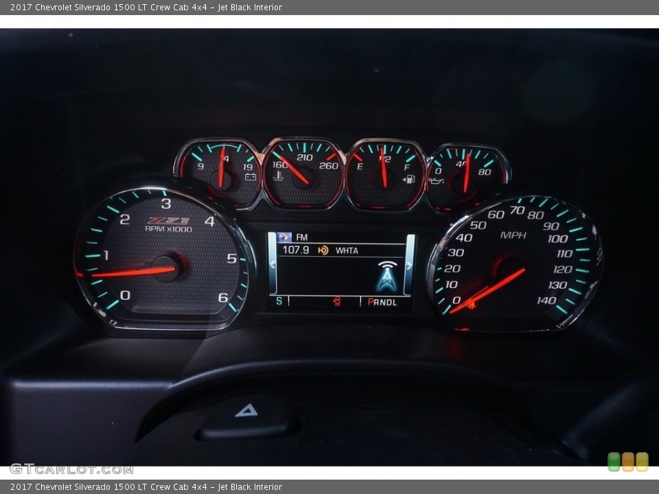 Jet Black Interior Gauges for the 2017 Chevrolet Silverado 1500 LT Crew Cab 4x4 #119619612