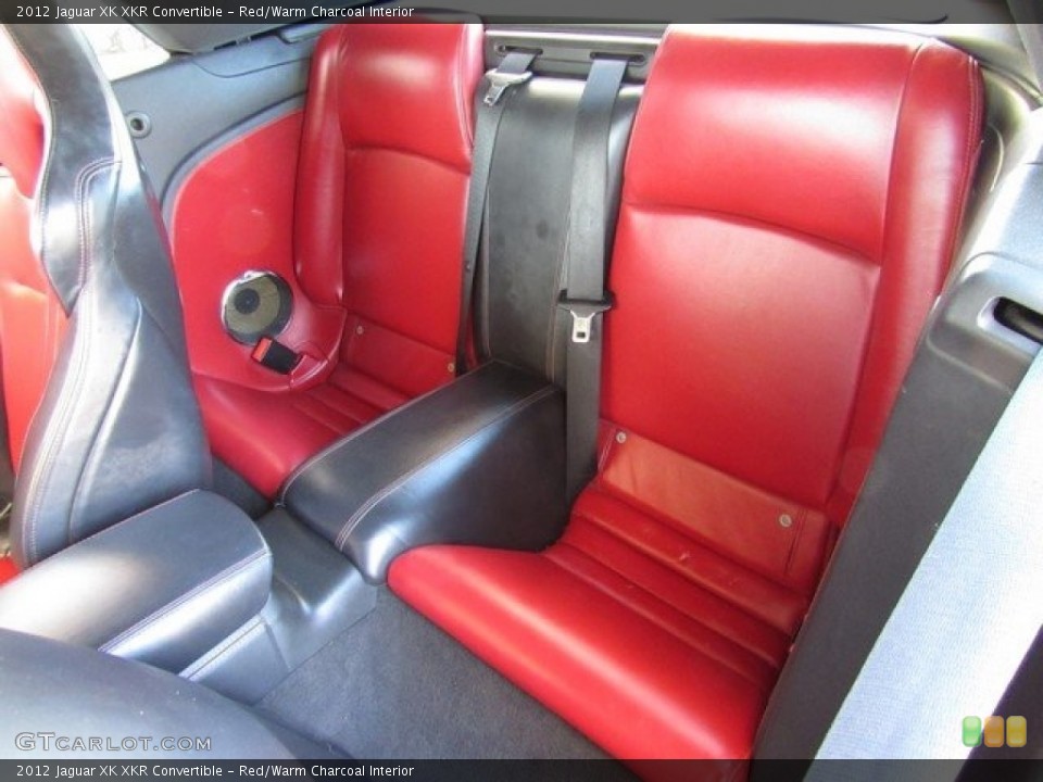 Red/Warm Charcoal Interior Rear Seat for the 2012 Jaguar XK XKR Convertible #119630322