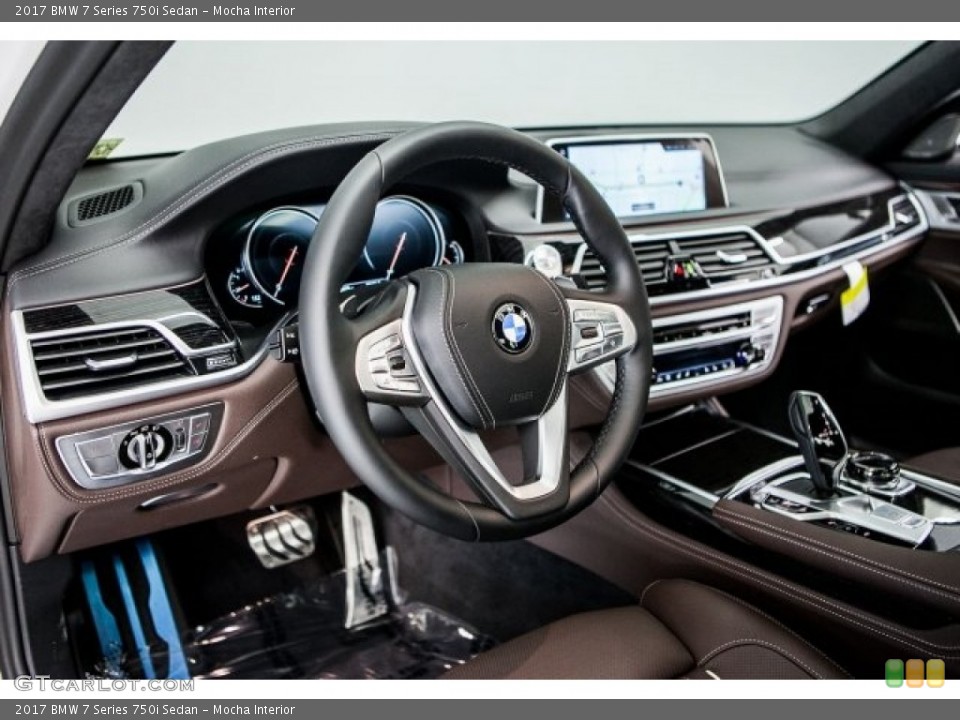 Mocha Interior Dashboard for the 2017 BMW 7 Series 750i Sedan #119634786