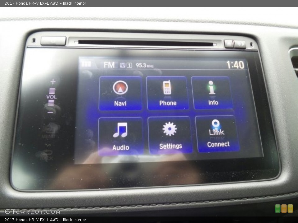 Black Interior Controls for the 2017 Honda HR-V EX-L AWD #119640804
