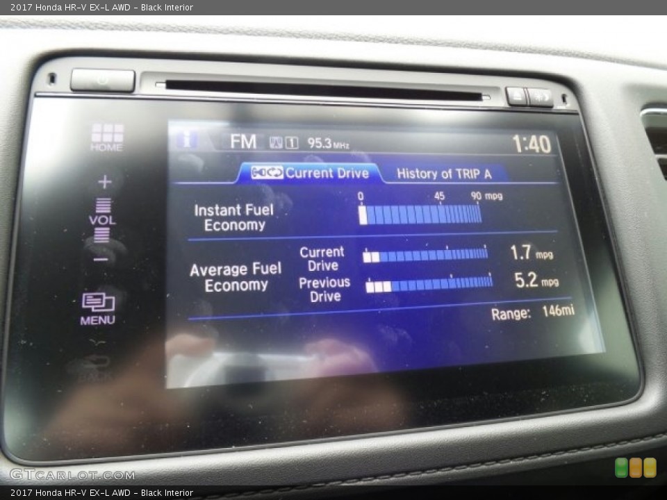 Black Interior Controls for the 2017 Honda HR-V EX-L AWD #119640840