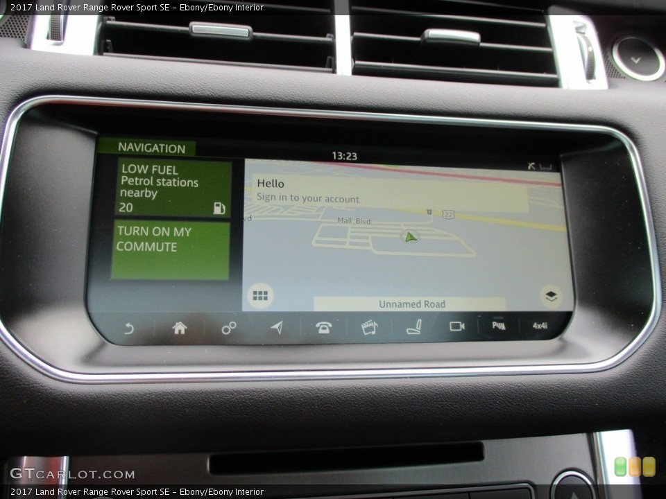 Ebony/Ebony Interior Navigation for the 2017 Land Rover Range Rover Sport SE #119649073
