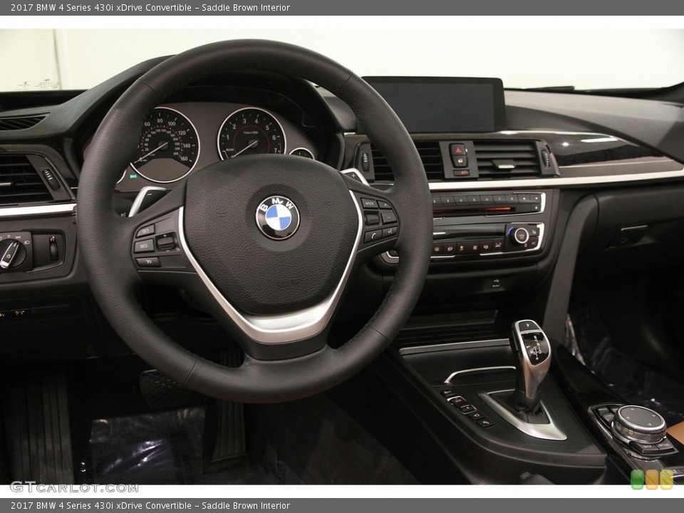 Saddle Brown Interior Dashboard for the 2017 BMW 4 Series 430i xDrive Convertible #119668725