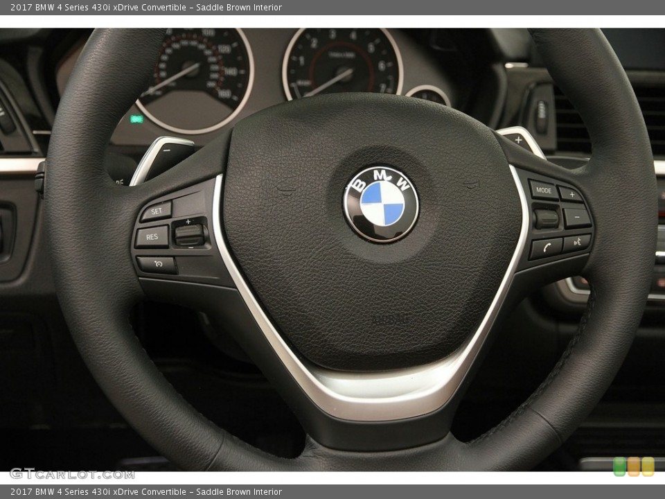 Saddle Brown Interior Steering Wheel for the 2017 BMW 4 Series 430i xDrive Convertible #119668749