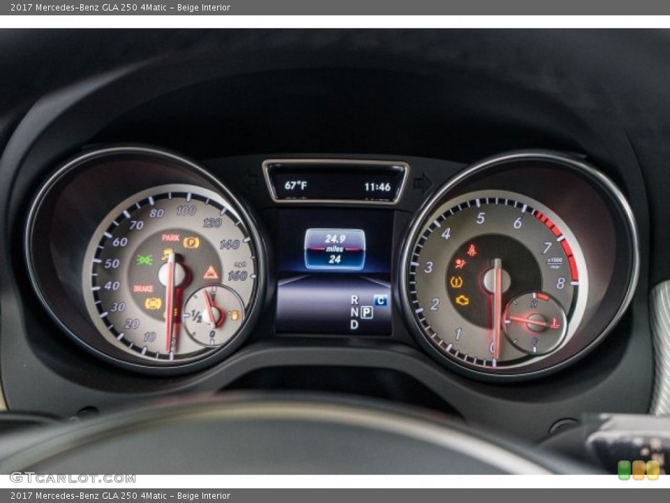 Beige Interior Gauges for the 2017 Mercedes-Benz GLA 250 4Matic #119677146