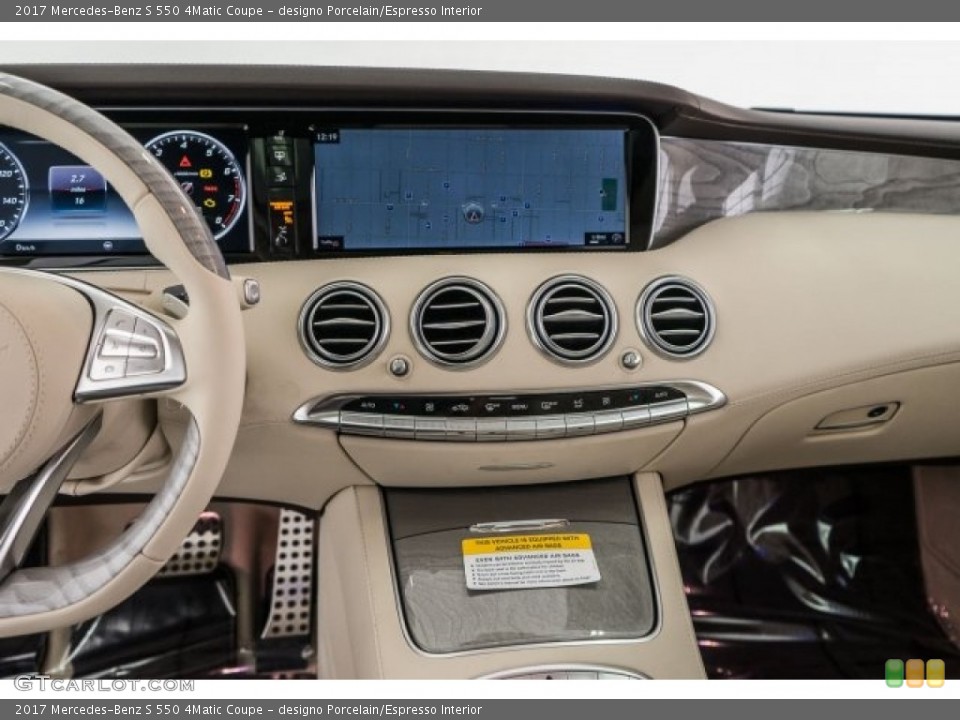 designo Porcelain/Espresso Interior Dashboard for the 2017 Mercedes-Benz S 550 4Matic Coupe #119678937