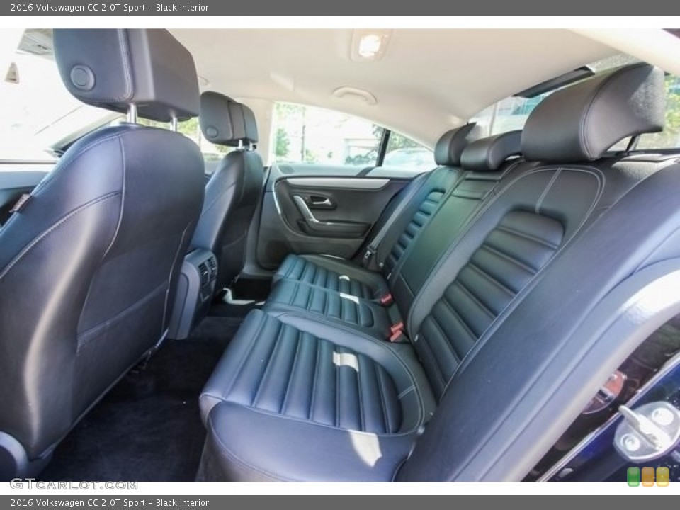 Black Interior Rear Seat for the 2016 Volkswagen CC 2.0T Sport #119685346