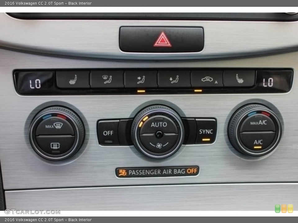 Black Interior Controls for the 2016 Volkswagen CC 2.0T Sport #119685566