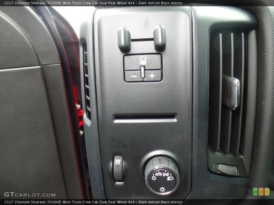 Dark Ash/Jet Black Interior Controls for the 2017 Chevrolet Silverado 3500HD Work Truck Crew Cab Dual Rear Wheel 4x4 #119693316