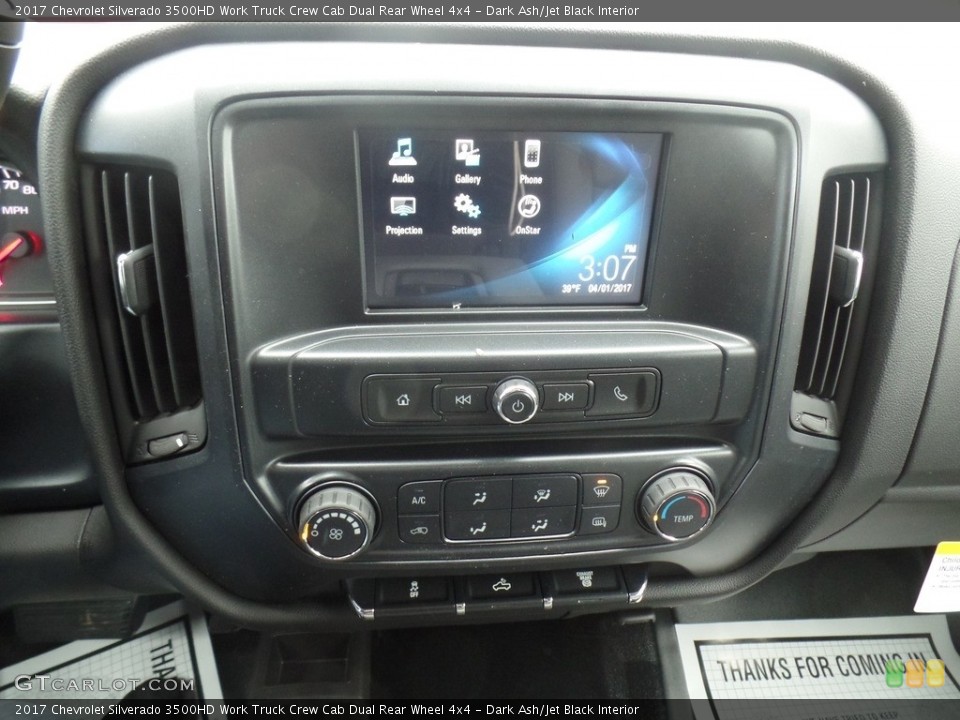 Dark Ash/Jet Black Interior Controls for the 2017 Chevrolet Silverado 3500HD Work Truck Crew Cab Dual Rear Wheel 4x4 #119693400