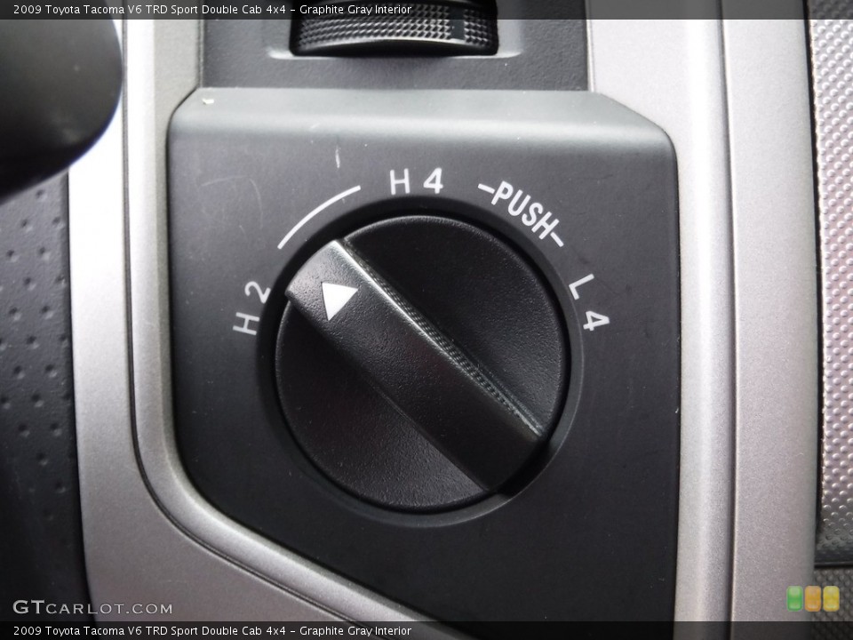 Graphite Gray Interior Controls for the 2009 Toyota Tacoma V6 TRD Sport Double Cab 4x4 #119698062