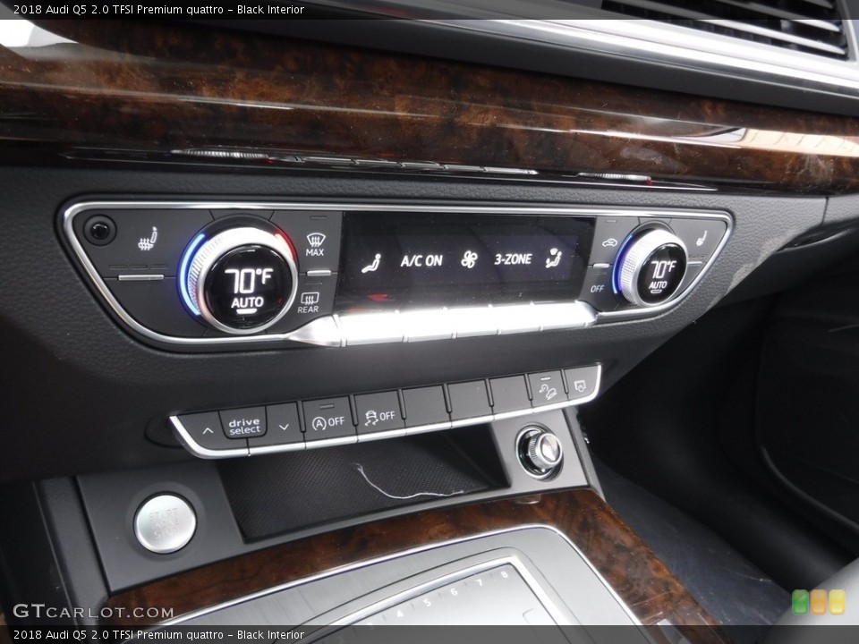 Black Interior Controls for the 2018 Audi Q5 2.0 TFSI Premium quattro #119702136