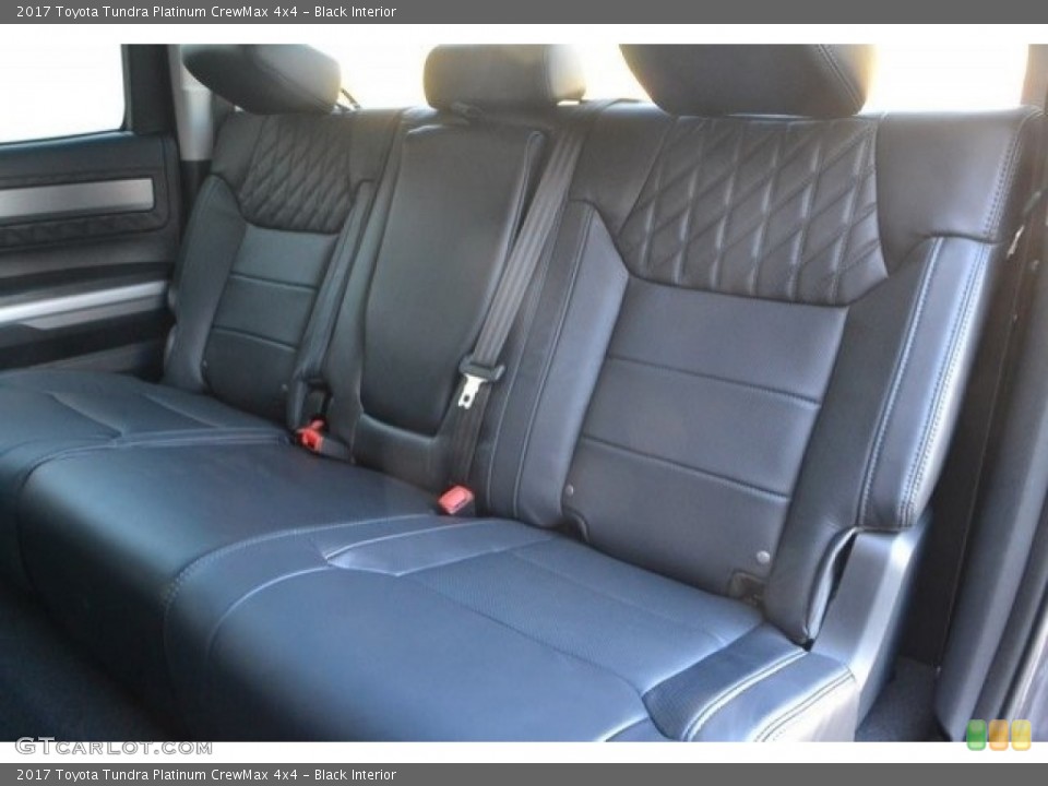 Black Interior Rear Seat for the 2017 Toyota Tundra Platinum CrewMax 4x4 #119721397