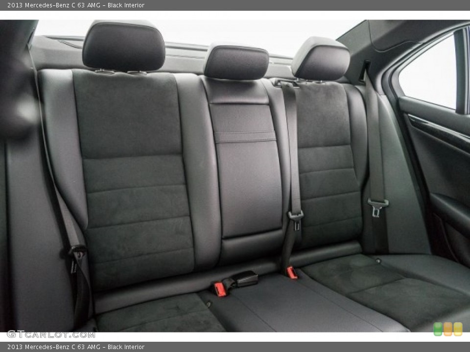 Black Interior Rear Seat for the 2013 Mercedes-Benz C 63 AMG #119730589