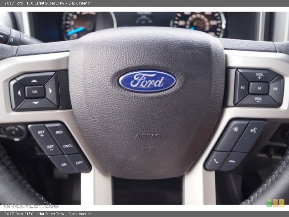 Black Interior Steering Wheel for the 2017 Ford F150 Lariat SuperCrew #119732158