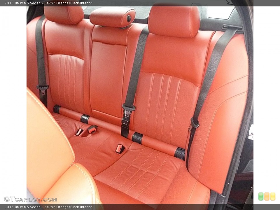 Sakhir Orange/Black Interior Rear Seat for the 2015 BMW M5 Sedan #119732437