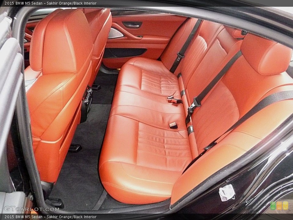 Sakhir Orange/Black Interior Rear Seat for the 2015 BMW M5 Sedan #119732455