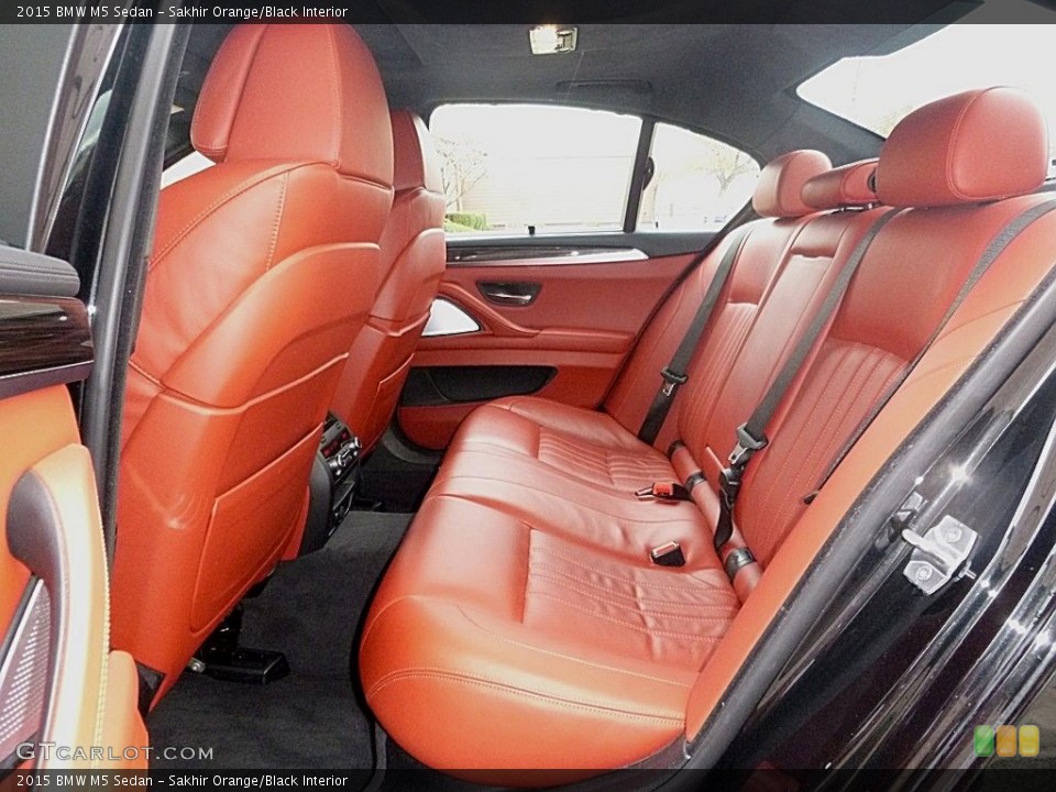 Sakhir Orange/Black Interior Rear Seat for the 2015 BMW M5 Sedan #119732482