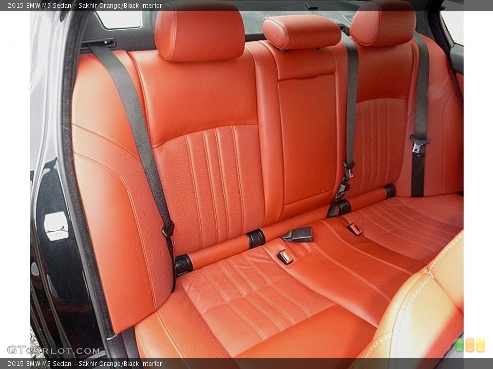 Sakhir Orange/Black Interior Rear Seat for the 2015 BMW M5 Sedan #119732650